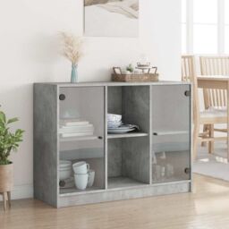 Berkfield Home Sideboard Concrete Grey 102x37x75.5 cm Engineered Wood - thumbnail 3