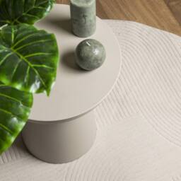 Berkfield Home Rug IZA Short Pile Scandinavian Look Cream √ò 80 cm - Size: Medium - thumbnail 7