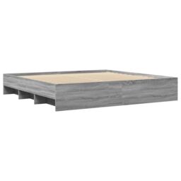 Berkfield Home Bed Frame without Mattress Grey Sonoma 180x200 cm Super King Engineered Wood - thumbnail 4