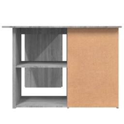 Berkfield Home Corner Desk Grey Sonoma 145x100x76 cm Engineered Wood - Size: 145 x 100 x 76 cm - thumbnail 7