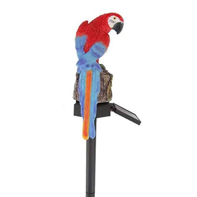 VOGREX Red Parrot LED Solar Powered Garden Light Outdoor Ornament - image 1
