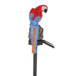 VOGREX Red Parrot LED Solar Powered Garden Light Outdoor Ornament - thumbnail 1