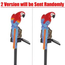 VOGREX Red Parrot LED Solar Powered Garden Light Outdoor Ornament - thumbnail 2
