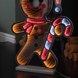 Samuel Alexander 60cm Light up Gingerbread Man Infinity Christmas Decoration with LEDs - thumbnail 6