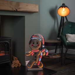Samuel Alexander 60cm Light up Gingerbread Man Infinity Christmas Decoration with LEDs - thumbnail 2