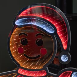 Samuel Alexander 60cm Light up Gingerbread Man Infinity Christmas Decoration with LEDs - thumbnail 4