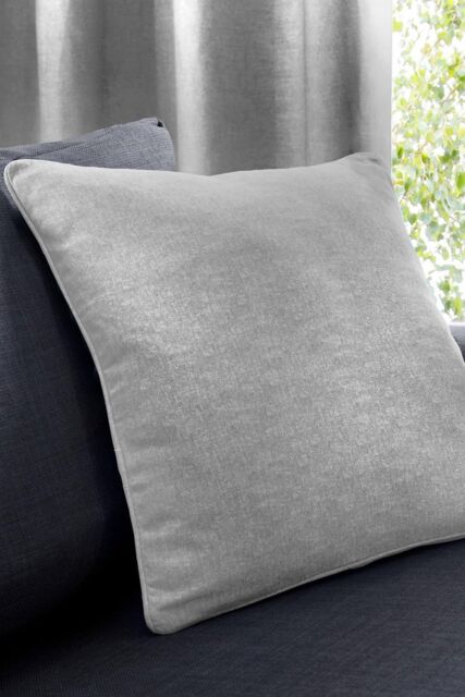 Fusion 'Sorbonne' Luxury Plain Dyed Filled Cushion 100% Cotton in Silver - Size: 43 cm x 43 cm - image 1