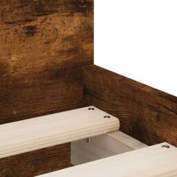 Berkfield Home Modern Bed Frame with Drawers without Mattress Smoked Oak 90x200 cm in Brown - thumbnail 9