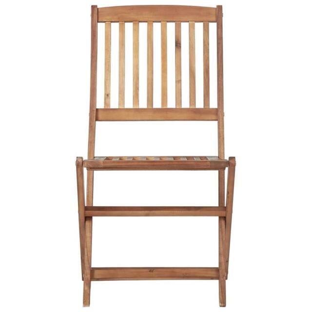 Berkfield Home Durable Folding Outdoor Chairs 8 pcs Solid Acacia Wood in Brown - image 1