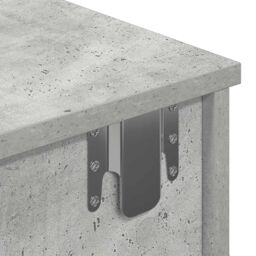 Berkfield Home Wall Shelf with Drawers Concrete Grey 100x37.5x19 cm Engineered Wood - thumbnail 9