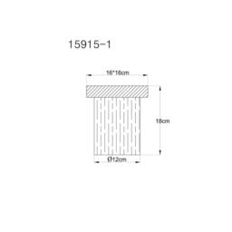 Netlighting Underwood Cylindrical Ceiling Light Wood Look Smoke Glass Shade 1x E27 in Brown - thumbnail 5