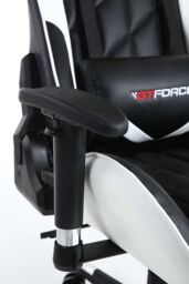 GTForce Pro GT Reclining Sports Racing Office Desk Faux Leather Gaming Chair in White - thumbnail 6