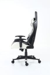 GTForce Pro GT Reclining Sports Racing Office Desk Faux Leather Gaming Chair in White - thumbnail 3