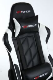 GTForce Pro GT Reclining Sports Racing Office Desk Faux Leather Gaming Chair in White - thumbnail 5
