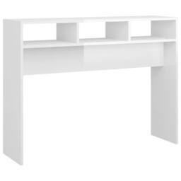 Berkfield Home Console Table High Gloss White 105x30x80 cm Engineered Wood - Size: 105 x 30 x 80 cm