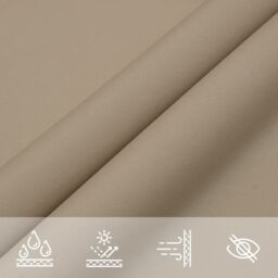 Berkfield Home Sunshade Sail Oxford Fabric Triangular 6x6x6 m Taupe - thumbnail 8