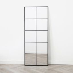 Home Garden Direct Aion - Window Mirror with Rectangular Black Frame - 150x60cm - Size: 150x60 cm - thumbnail 2