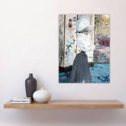 "Artery8 Henry Somm Woman & Japanese Folding Screen Wall Art Print - Size: W12"" x H16""" - thumbnail 4