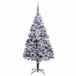 Berkfield Home Artificial Christmas Tree with 300 LEDs with Stand Green 180 cm - thumbnail 4