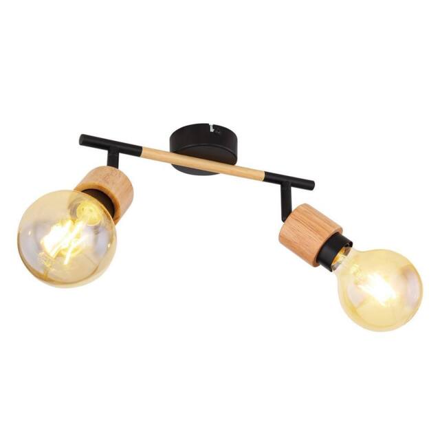 Netlighting Jorna Twin Ceiling Spotlight Matt Black 2x E27 - image 1