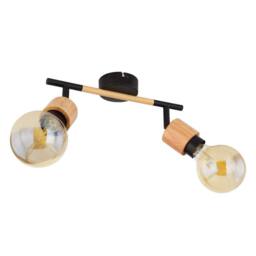 Netlighting Jorna Twin Ceiling Spotlight Matt Black 2x E27 - thumbnail 2
