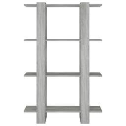 Berkfield Home Classic Book Cabinet/Room Divider Grey Sonoma 80x30x123.5 cm - thumbnail 5
