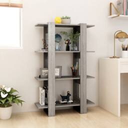 Berkfield Home Classic Book Cabinet/Room Divider Grey Sonoma 80x30x123.5 cm - thumbnail 1