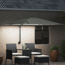 Berkfield Home Garden Parasol Sand 248, 5 x 247, 5 x 119 cm Fabric in Brown - thumbnail 3