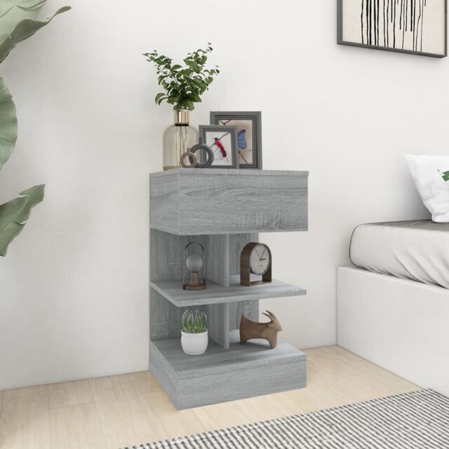 Berkfield Home Bedside Cabinet Grey Sonoma 40x35x65 cm Engineered Wood - Size: 40 x 35 x 65 cm - image 1