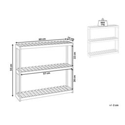 Wyld and Coco Bamboo 3-Shelf Wall Unit Light Brown W60 x D15 x H54cm - thumbnail 3
