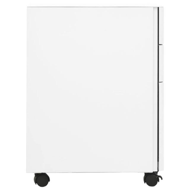 Berkfield Home Mobile File Cabinet White 30x45x59 cm Steel - Size: 30 x 45 x 59 cm - image 1