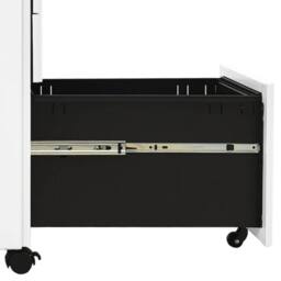 Berkfield Home Mobile File Cabinet White 30x45x59 cm Steel - Size: 30 x 45 x 59 cm - thumbnail 6