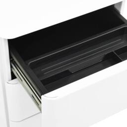 Berkfield Home Mobile File Cabinet White 30x45x59 cm Steel - Size: 30 x 45 x 59 cm - thumbnail 8