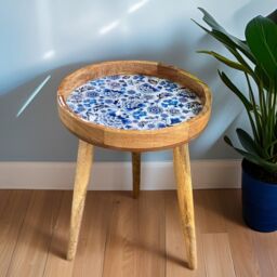 Hartsmede Handmade Side Table with Detachable Legs Florence in Beige - thumbnail 1