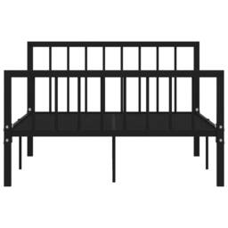 Berkfield Home Bed Frame Black Metal 120x200 cm - Size: Small Double - thumbnail 3
