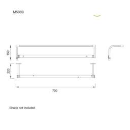 Netlighting Sisley Wall Lamp Chrome 12W 950lm 4000K IP44 LED Big Wave in Silver - thumbnail 2