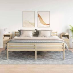 Berkfield Home Bedside Cabinets 2 pcs with 2 Drawers Sonoma Oak 36x36x68 cm in Light Brown - Size: 36 x 36 x 68 cm - thumbnail 3