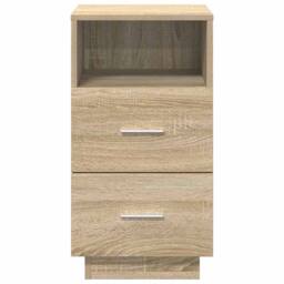 Berkfield Home Bedside Cabinets 2 pcs with 2 Drawers Sonoma Oak 36x36x68 cm in Light Brown - Size: 36 x 36 x 68 cm - thumbnail 4