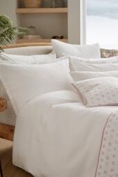 Murmur 'Hush' Cotton Throw 150X225Cm in White - Size: 150X225 cm - thumbnail 2