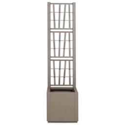 Berkfield Home Modern Garden Planter with Trellis - Light Brown - 36x36x140 cm - PP in Grey - Size: 36 x 36 x 140 cm - thumbnail 4