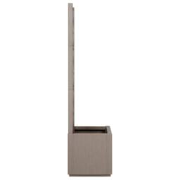 Berkfield Home Modern Garden Planter with Trellis - Light Brown - 36x36x140 cm - PP in Grey - Size: 36 x 36 x 140 cm - thumbnail 5
