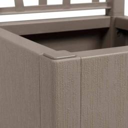 Berkfield Home Modern Garden Planter with Trellis - Light Brown - 36x36x140 cm - PP in Grey - Size: 36 x 36 x 140 cm - thumbnail 6