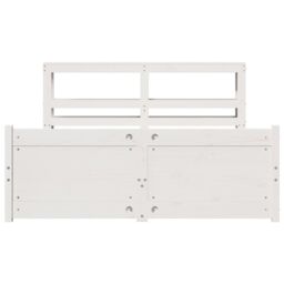Berkfield Home Bed Frame with Headboard without Mattress White 120x200 cm - Size: Small Double - thumbnail 4