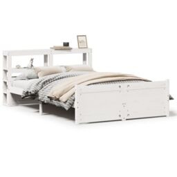 Berkfield Home Bed Frame with Headboard without Mattress White 120x200 cm - Size: Small Double - thumbnail 2