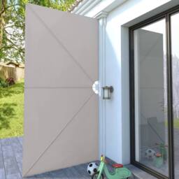 Berkfield Home Durable Collapsible Terrace Side Awning Cream 400x200 cm - thumbnail 1