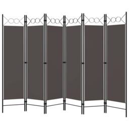 Berkfield Home Practical 6-Panel Room Divider Anthracite 240x180 cm in Charcoal - thumbnail 3