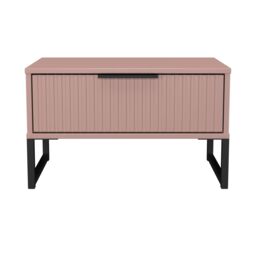 Ready Assembled 2 U Menai 1 Drawer Wide Side Table (Ready Assembled) in Dusty Pink - thumbnail 2