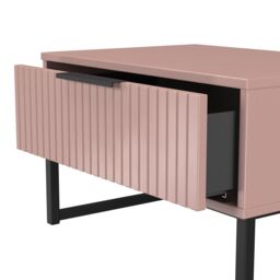 Ready Assembled 2 U Menai 1 Drawer Wide Side Table (Ready Assembled) in Dusty Pink - thumbnail 6