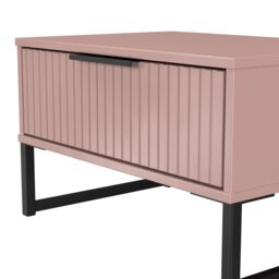 Ready Assembled 2 U Menai 1 Drawer Wide Side Table (Ready Assembled) in Dusty Pink - thumbnail 5