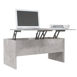 Berkfield Home Modern Coffee Table Concrete Grey 102x50.5x46.5 cm Engineered Wood - thumbnail 4